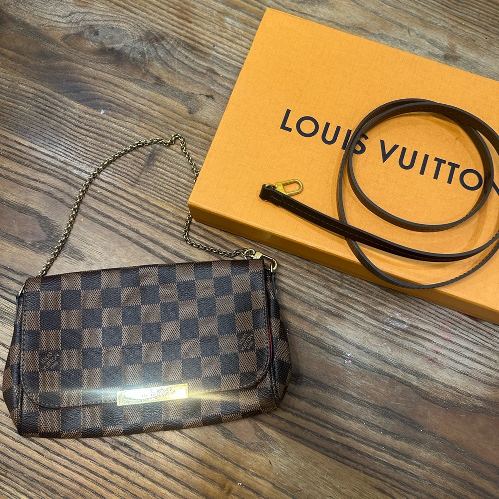 Louis Vuitton Brown Clutch with Iconic Design